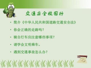 校园安全教育知识内容摘要，交通安全例子