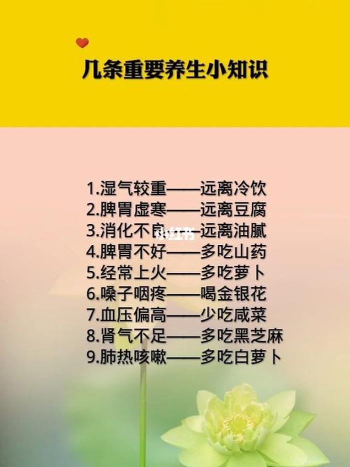 每天学些小知识 - 养生小知识简短