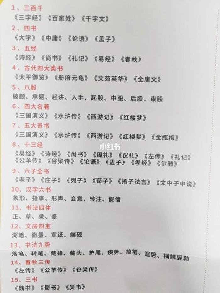 文学常识100条小升初必考；小升初必考课外阅读