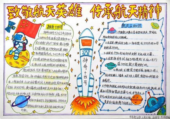 中国航天小知识摘抄简短手抄报；适合小学生的航空知识