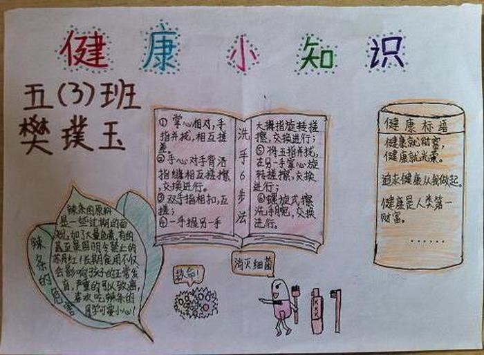 健康百科知识大全手抄报 健康小知识手抄报