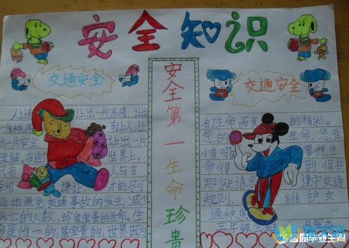 科学小常识100条手抄报图片 - 安全小贴士手抄报