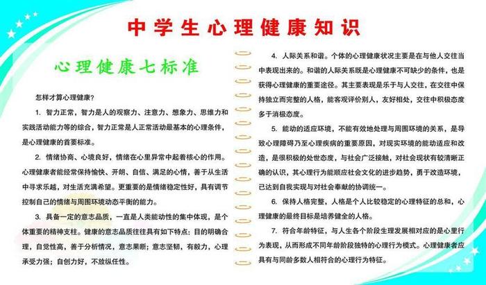 心理健康教育知识宣传内容，心理健康包括哪些方面