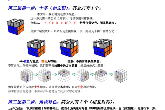 学魔方的教程；零基础学魔方的教程