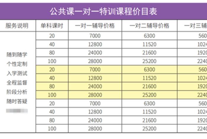 学习一对一课程、一对一的课程一般收费是多少