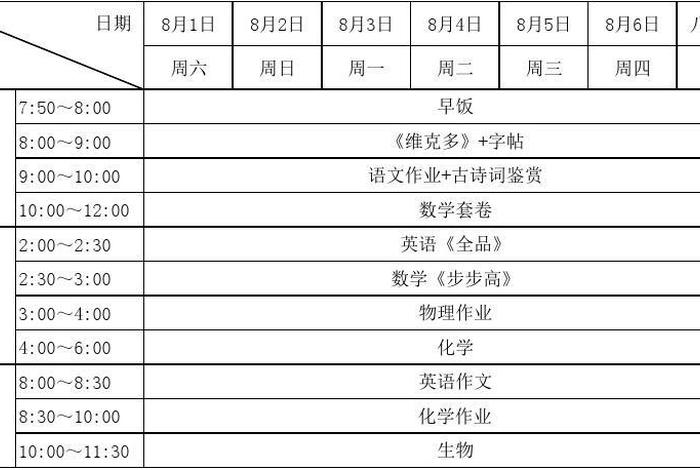 学习安排表的重要性 - 安排表是什么意思