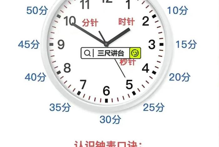 学习时钟口诀、时钟的学法