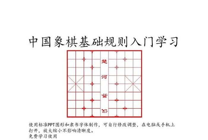象棋初级入门教学；象棋入门级教程
