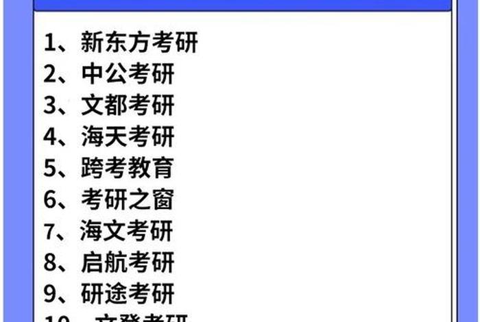 考研培训机构哪家好 考研培训机构哪家好？2023考研培训机构前十名比较