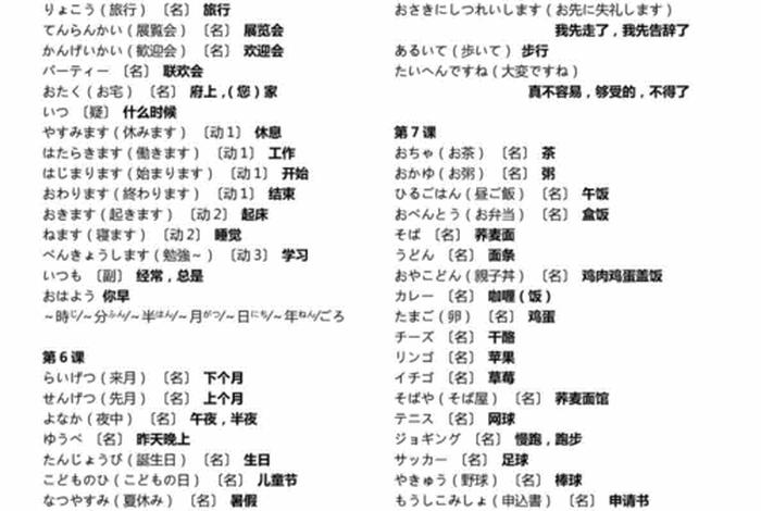 日语学习基础单词 - 日语入门必背单词