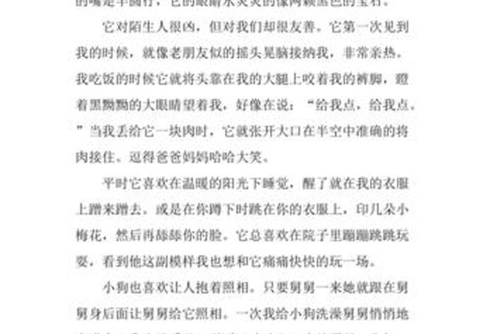 我喜欢的动物普通话三分钟，我最喜欢的动物小狗