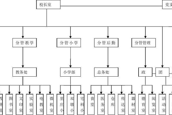 学校组织架构，学校组织架构图及说明
