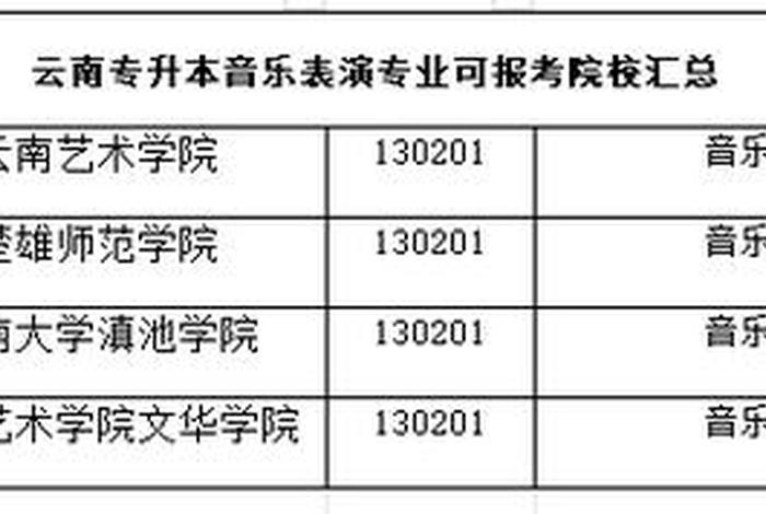音乐专业生可以报考哪些学校、音乐专业生可以报考哪些学校云南大学