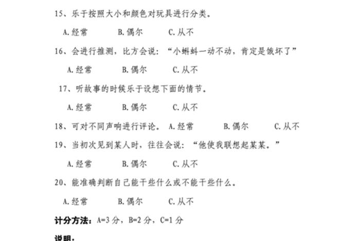 学习能力测试题目；能力测验题
