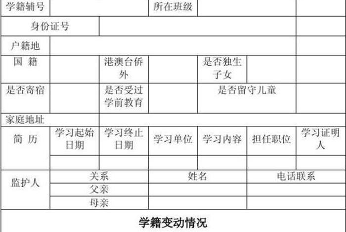 学籍基本信息表 - 学籍基本信息表就是转学证明吗