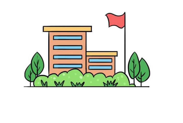 简笔画学校图片 简笔画学校图片怎么画