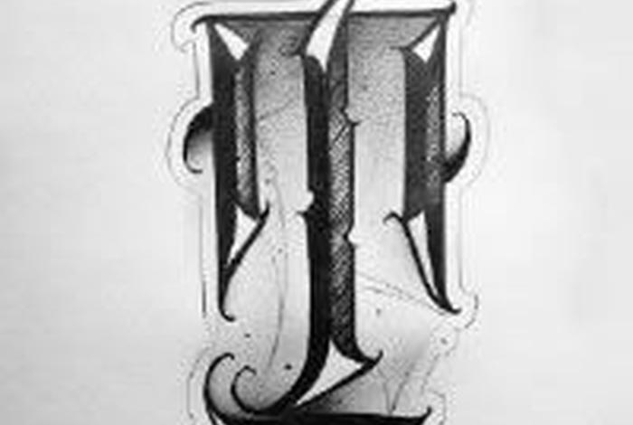 欧美字母学习；欧美字母纹身手稿