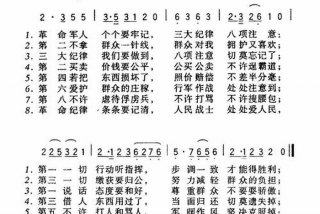 三大纪律八项注意歌曲原唱 - 三大纪律八项注意曲谱来源