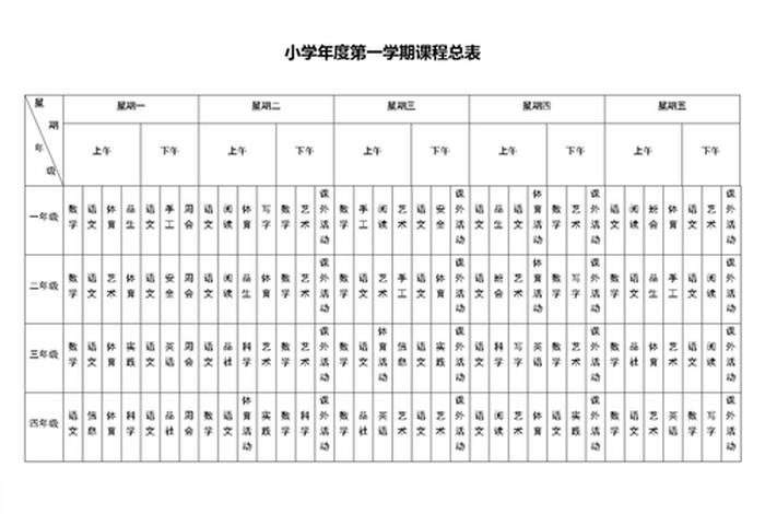 小学学生课程（小学期课程）