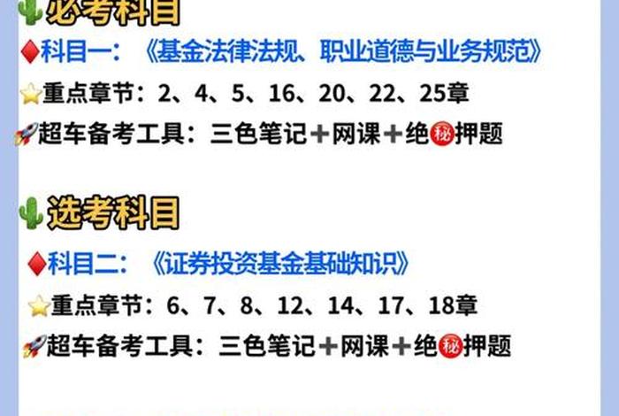 基金考试科目；基金考试科目一和科目三可以拿证吗