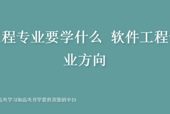 软件专业学什么（软件工程专业学什么）