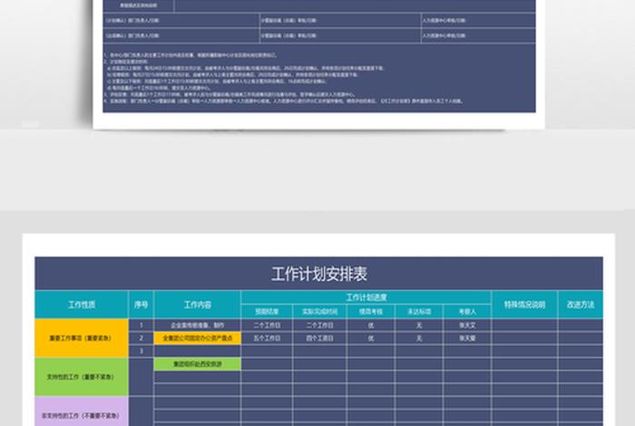 工作计划模板 - 每日工作计划表模板