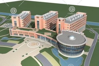 3d学校模型 - 学校模型手工制作图片