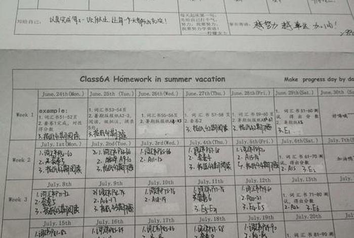 学习英语计划安排表，学英语的计划表格