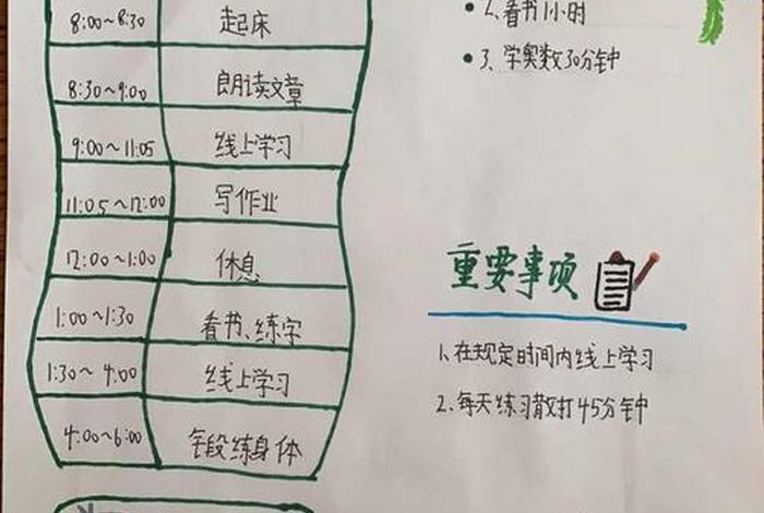 二年级学习计划安排表绘画、小学二年级计划表,图画