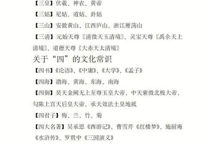 国学文化常识大全（国学文化常识大全的具体内容）