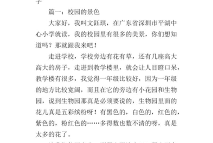感悟学校风土人情开头作文 感受校园风光