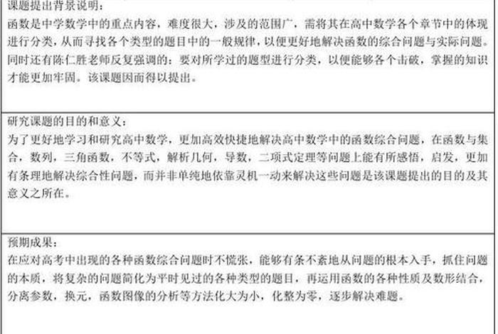 高中生的研究性课题有哪些 适合高一学生研究的课题