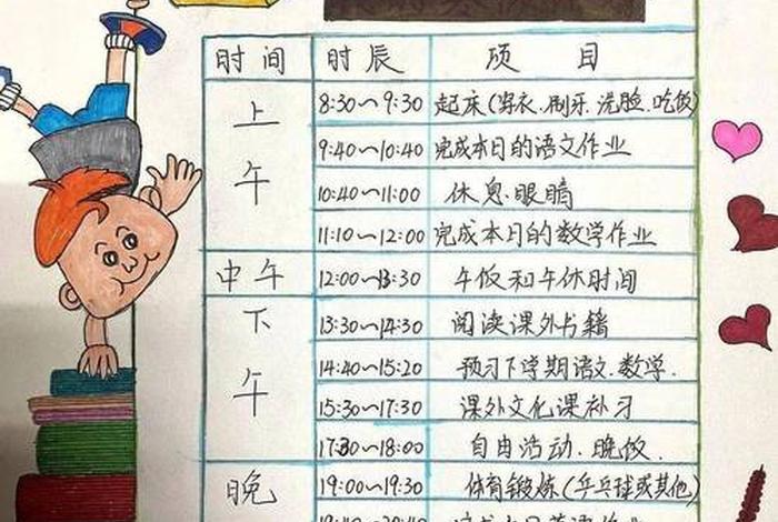 健康学习时间、健康的时间安排计划表