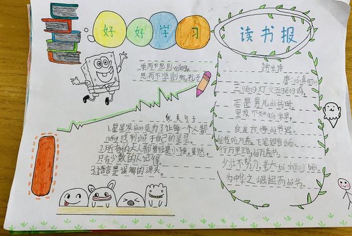 热爱学习手抄报、关于阅读的手抄报简单又漂亮