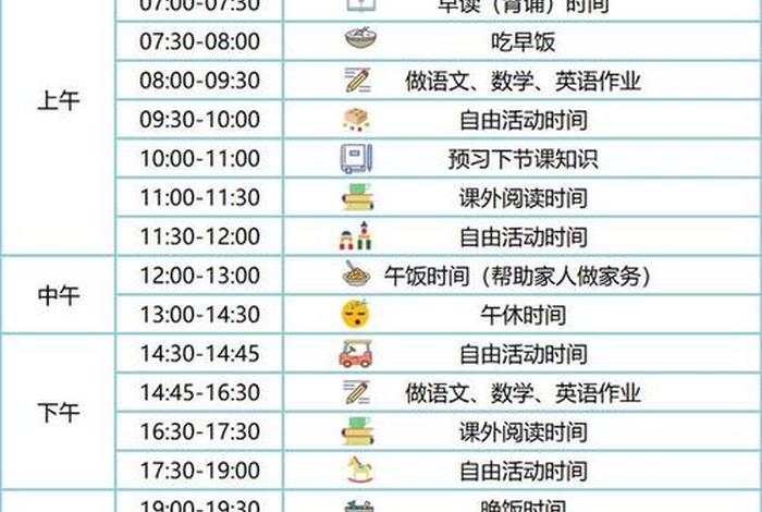 小学生规划表怎么做；小学生计划表图片