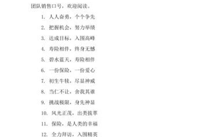 小组队名和口号 保险小组队名和口号