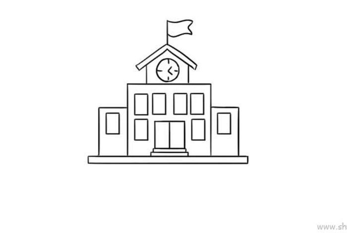 简笔画学校图片 简笔画学校图片怎么画
