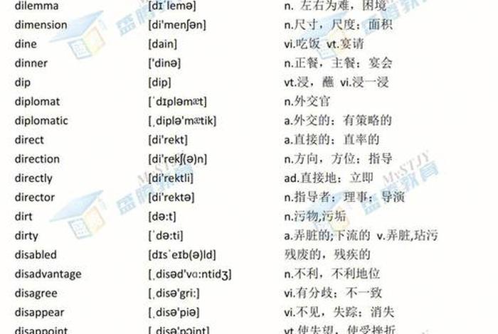 学习的英文单词；到的英语单词