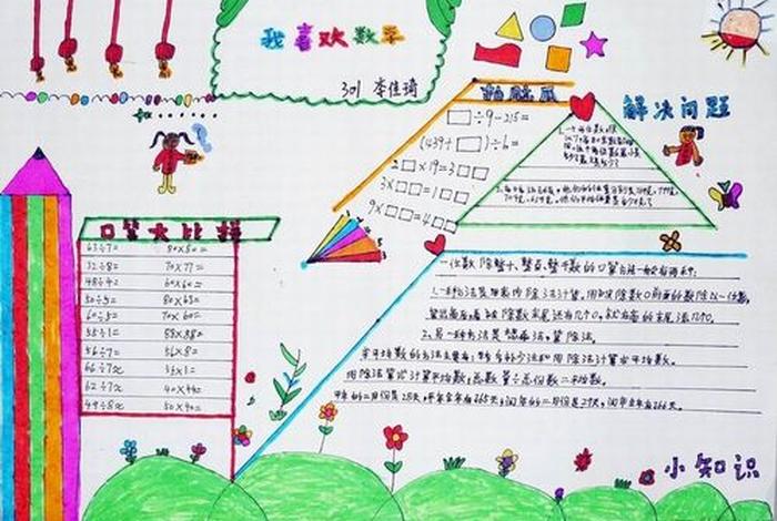 超简单三年级小学生学习报；小学三年级小报怎么做