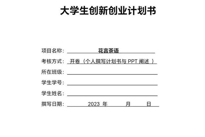 创业创新计划书 大学创业创新计划书