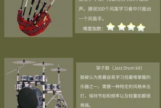 乐器学习难度排名顺序、乐器 难度