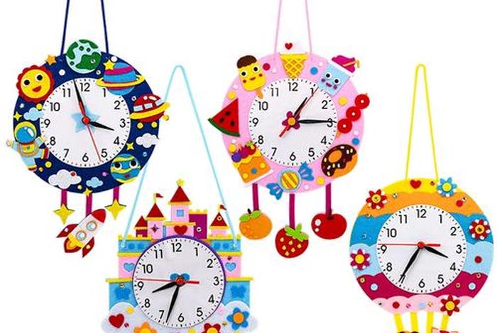 小学生钟表手工制作、小学生钟表手工制作打印图片