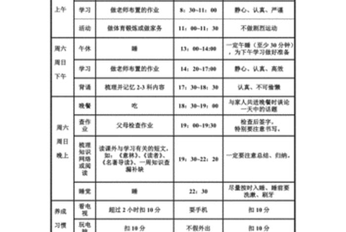 学习计划初三周末 - 初三周末规划