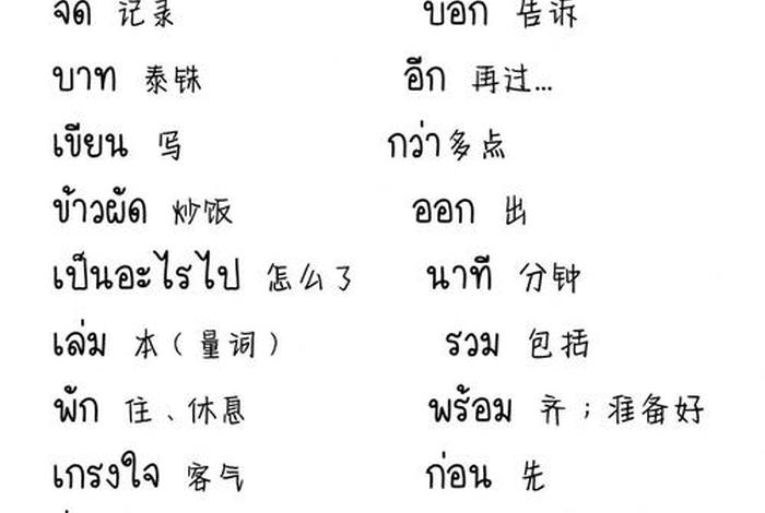 泰语学习入门；泰语自学零基础入门