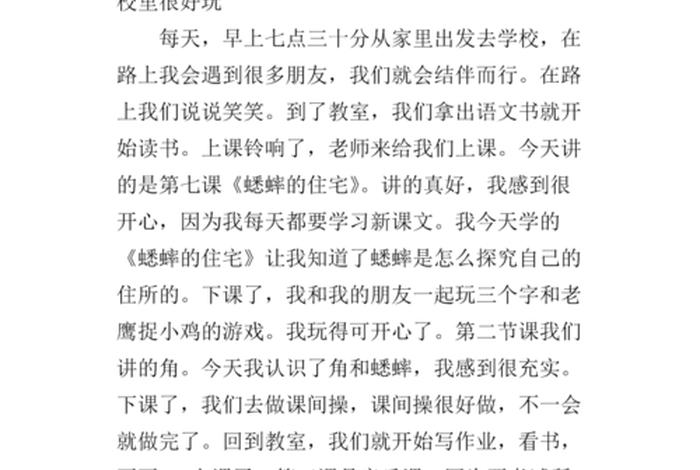 日记学校里的一天初中（日记学校里的一天300字）