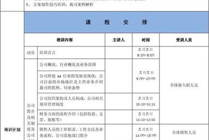 员工培训方案；员工培训方案设计