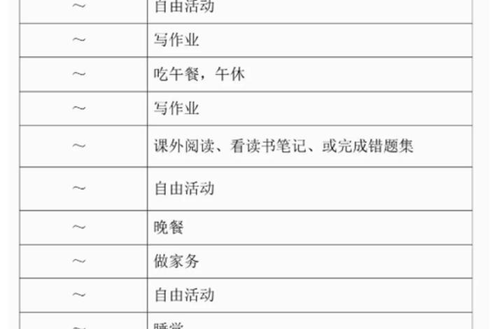 初三每日计划表详细；初三学生每日计划表格