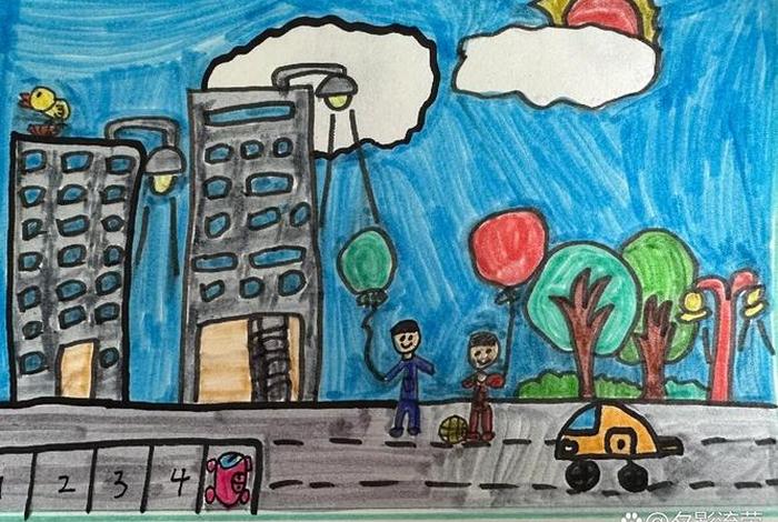 社区生活图片画作、社区生活图片简笔画 社区生活图片画作、社区生活图片简笔画