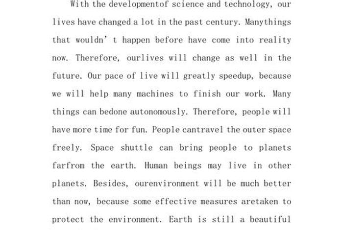 未来的生活英语作文带翻译（未来的生活英语作文有翻译）