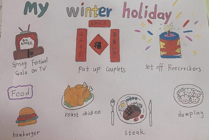 假期生活英文小报(画一幅关于假期生活的英语手抄报) 假期生活英文小报(画一幅关于假期生活的英语手抄报)